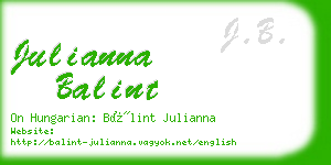 julianna balint business card